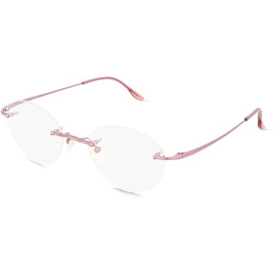 Suncute Industries Co., Ltd. Fielmann MC 653 CL LEA Damen-Brille inkl. Gläser Randlos Quadratisch Titan-Gestell 50/20/140, Pink Suncute Industries Co., Ltd. Fielmann MC 653 CL LEA Damen-Brille inkl. Gläser Randlos Quadratisch Titan-Gestell 50/20/140, Pink