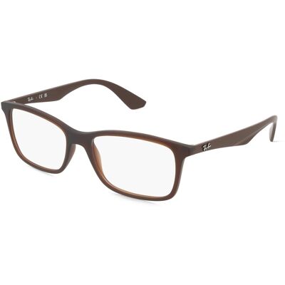 Luxottica Fashion Brillen Vertriebs GmbH Ray-Ban RX7047 Herren-Brille inkl. Gläser Vollrand Quadratisch Kunststoff-Gestell 54/17/140, Braun Luxottica Fashion Brillen Vertriebs GmbH Ray-Ban RX7047 Herren-Brille inkl. Gläser Vollrand Quadratisch Kunststoff-Gestell 54/17/140, Braun