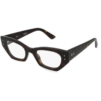Luxottica Fashion Brillen Vertriebs GmbH Ray-Ban 0RX7330 ZENA Unisex-Brille inkl. Gläser Vollrand Quadratisch Kunststoff-Gestell 49/22/145, Havanna Luxottica Fashion Brillen Vertriebs GmbH Ray-Ban 0RX7330 ZENA Unisex-Brille inkl. Gläser Vollrand Quadratisch Kunststoff-Gestell 49/22/145, Havanna
