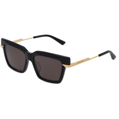 Kering Eyewear Spa Bottega Veneta BV1242S Damen-Sonnenbrille Vollrand Quadratisch Acetat-Gestell, Schwarz Kering Eyewear Spa Bottega Veneta BV1242S Damen-Sonnenbrille Vollrand Quadratisch Acetat-Gestell, Schwarz