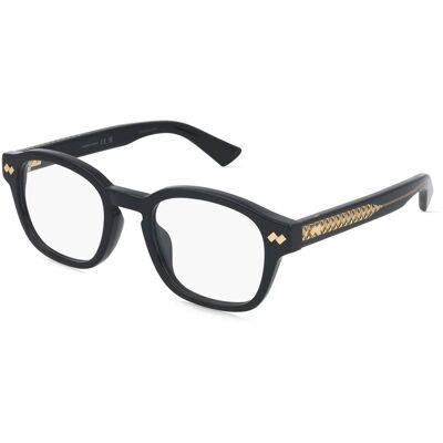 Kering Eyewear Spa Bottega Veneta BV1445OA Unisex-Brille inkl. Gläser Vollrand Rund Acetat-Gestell 51/22/145, Schwarz Kering Eyewear Spa Bottega Veneta BV1445OA Unisex-Brille inkl. Gläser Vollrand Rund Acetat-Gestell 51/22/145, Schwarz