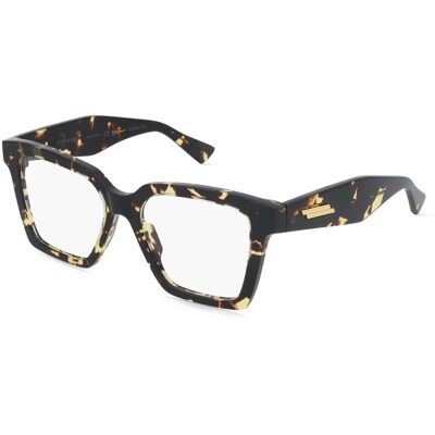 Kering Eyewear Spa Bottega Veneta BV1458O Damen-Brille inkl. Gläser Vollrand Eckig Acetat-Gestell 52/17/140, Havanna Kering Eyewear Spa Bottega Veneta BV1458O Damen-Brille inkl. Gläser Vollrand Eckig Acetat-Gestell 52/17/140, Havanna