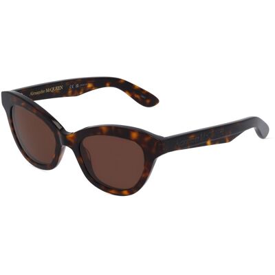 Kering Eyewear Spa Alexander McQueen AM0391S Damen-Sonnenbrille Vollrand Butterfly Kunststoff-Gestell, Havanna Kering Eyewear Spa Alexander McQueen AM0391S Damen-Sonnenbrille Vollrand Butterfly Kunststoff-Gestell, Havanna