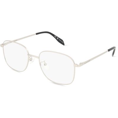 Kering Eyewear Spa Alexander McQueen AM0415O Unisex-Brille inkl. Gläser Vollrand Quadratisch Metall-Gestell 54/19/145, Silber Kering Eyewear Spa Alexander McQueen AM0415O Unisex-Brille inkl. Gläser Vollrand Quadratisch Metall-Gestell 54/19/145, Silber