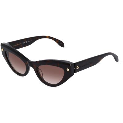 Kering Eyewear Spa Alexander McQueen AM0407S Damen-Sonnenbrille Vollrand Butterfly Kunststoff-Gestell, Havanna Kering Eyewear Spa Alexander McQueen AM0407S Damen-Sonnenbrille Vollrand Butterfly Kunststoff-Gestell, Havanna
