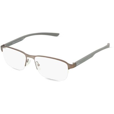 Luxottica Fashion Brillen Vertriebs GmbH Armani Exchange AX1061 Herren-Brille inkl. Gläser Halbrand Quadratisch Metall-Gestell 57/17/140, Grau Luxottica Fashion Brillen Vertriebs GmbH Armani Exchange AX1061 Herren-Brille inkl. Gläser Halbrand Quadratisch Metall-Gestell 57/17/140, Grau