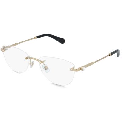 Luxottica Fashion Brillen Vertriebs GmbH Swarovski 0SK1035D Damen-Brille inkl. Gläser Randlos Oval Metall-Gestell 55/17/140, Gold Luxottica Fashion Brillen Vertriebs GmbH Swarovski 0SK1035D Damen-Brille inkl. Gläser Randlos Oval Metall-Gestell 55/17/140, Gold