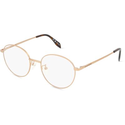 Kering Eyewear Spa Alexander McQueen AM0414O Unisex-Brille inkl. Gläser Vollrand Rund Metall-Gestell 51/19/150, Pink Kering Eyewear Spa Alexander McQueen AM0414O Unisex-Brille inkl. Gläser Vollrand Rund Metall-Gestell 51/19/150, Pink