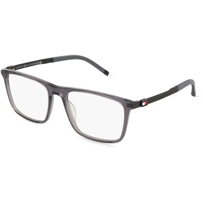 Safilo GmbH Tommy Hilfiger TH 2081 Herren-Brille inkl. Gläser Vollrand Quadratisch Acetat-Gestell 55/18/145, Grau Safilo GmbH Tommy Hilfiger TH 2081 Herren-Brille inkl. Gläser Vollrand Quadratisch Acetat-Gestell 55/18/145, Grau