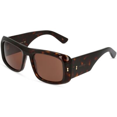 Gucci GG1080S 002 Havana Quadratische Sonnenbrille - Sonnenbrille Gucci GG1080S 002 Havana Quadratische Sonnenbrille - Sonnenbrille