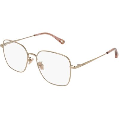 Kering Eyewear Spa Chloé CH0214OA Unisex-Brille inkl. Gläser Vollrand Quadratisch Metall-Gestell 54/17/145, Gold Kering Eyewear Spa Chloé CH0214OA Unisex-Brille inkl. Gläser Vollrand Quadratisch Metall-Gestell 54/17/145, Gold