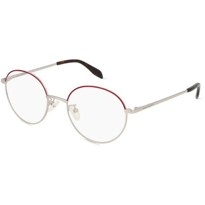 Alexander McQueen AM0369O Silber Metallbrille - Herren Alexander McQueen AM0369O Silber Metallbrille - Herren