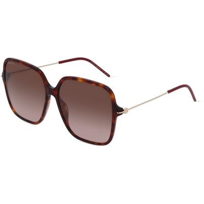 Kering Eyewear Spa Gucci GG1267S Damen-Sonnenbrille Vollrand Quadratisch Kunststoff-Gestell, Havanna Kering Eyewear Spa Gucci GG1267S Damen-Sonnenbrille Vollrand Quadratisch Kunststoff-Gestell, Havanna