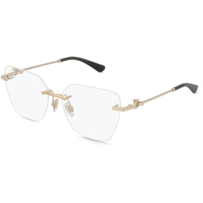 Luxottica Fashion Brillen Vertriebs GmbH Dolce&Gabbana DG1363 Damen-Brille inkl. Gläser Randlos Cat Eye Metall-Gestell 56/15/140, Gold Luxottica Fashion Brillen Vertriebs GmbH Dolce&Gabbana DG1363 Damen-Brille inkl. Gläser Randlos Cat Eye Metall-Gestell 56/15/140, Gold