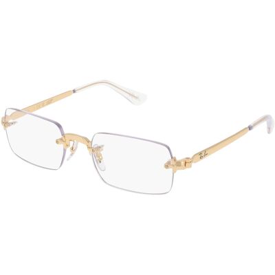 Luxottica Fashion Brillen Vertriebs GmbH Ray-Ban RX3928V Unisex-Brille inkl. Gläser Randlos Eckig Metall-Gestell 52/20/145, Gold Luxottica Fashion Brillen Vertriebs GmbH Ray-Ban RX3928V Unisex-Brille inkl. Gläser Randlos Eckig Metall-Gestell 52/20/145, Gold