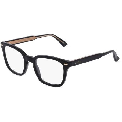 Gucci Gg0184O Schwarze Unisex Brille - Vintage Quadratischer Rahmen Gucci Gg0184O Schwarze Unisex Brille - Vintage Quadratischer Rahmen