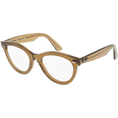 Ray-Ban RX2241V Braun Transparent Rund Unisex Brille - Sehhilfe Ray-Ban RX2241V Braun Transparent Rund Unisex Brille - Sehhilfe