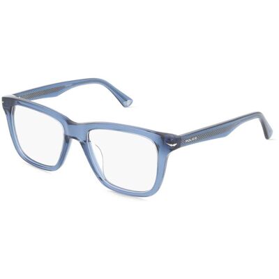 DE RIGO Vision D.A.CH. GmbH Police VPLN19 Herren-Brille inkl. Gläser Vollrand Quadratisch Acetat-Gestell 50/17/140, Blau DE RIGO Vision D.A.CH. GmbH Police VPLN19 Herren-Brille inkl. Gläser Vollrand Quadratisch Acetat-Gestell 50/17/140, Blau