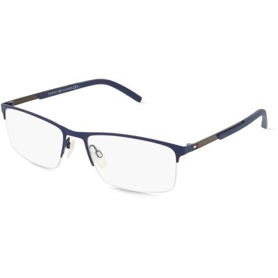 Safilo GmbH Tommy Hilfiger Eyewear TH 1692 Herren-Brille inkl. Gläser Vollrand Quadratisch Metall-Gestell 57/18/145, Blau Safilo GmbH Tommy Hilfiger Eyewear TH 1692 Herren-Brille inkl. Gläser Vollrand Quadratisch Metall-Gestell 57/18/145, Blau