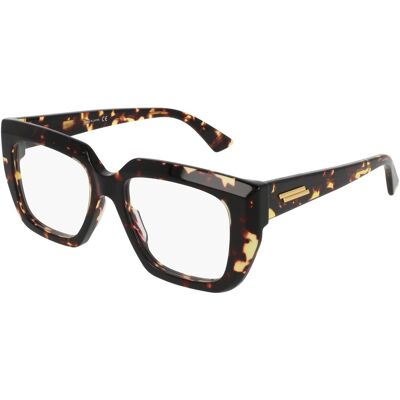 Kering Eyewear Spa Bottega Veneta BV1032O Damen-Brille inkl. Gläser Vollrand Eckig Acetat-Gestell 52/18/145, Havanna Kering Eyewear Spa Bottega Veneta BV1032O Damen-Brille inkl. Gläser Vollrand Eckig Acetat-Gestell 52/18/145, Havanna