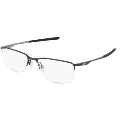 Luxottica Fashion Brillen Vertriebs GmbH Oakley OX3218 Herren-Brille inkl. Gläser Halbrand Quadratisch Metall-Gestell 56/18/140, Blau Luxottica Fashion Brillen Vertriebs GmbH Oakley OX3218 Herren-Brille inkl. Gläser Halbrand Quadratisch Metall-Gestell 56/18/140, Blau