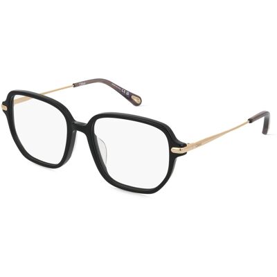 Kering Eyewear Spa Chloé CH0218OA Unisex-Brille inkl. Gläser Vollrand Quadratisch Acetat-Gestell 55/18/145, Schwarz Kering Eyewear Spa Chloé CH0218OA Unisex-Brille inkl. Gläser Vollrand Quadratisch Acetat-Gestell 55/18/145, Schwarz