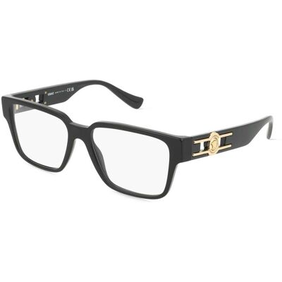 Luxottica Fashion Brillen Vertriebs GmbH Versace VE3346 Herren-Brille inkl. Gläser Vollrand Quadratisch Acetat-Gestell 55/16/140, Schwarz Luxottica Fashion Brillen Vertriebs GmbH Versace VE3346 Herren-Brille inkl. Gläser Vollrand Quadratisch Acetat-Gestell 55/16/140, Schwarz