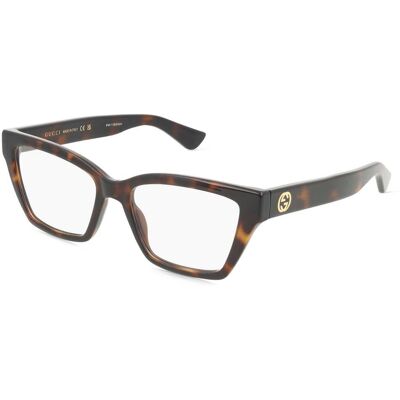 Kering Eyewear Spa Gucci GG1715O Unisex-Brille inkl. Gläser Vollrand Cat Eye Kunststoff-Gestell 53/17/140, Havanna Kering Eyewear Spa Gucci GG1715O Unisex-Brille inkl. Gläser Vollrand Cat Eye Kunststoff-Gestell 53/17/140, Havanna