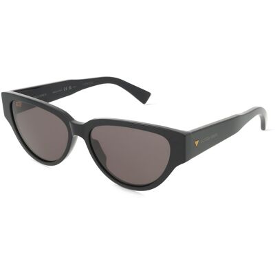 Kering Eyewear Spa Bottega Veneta BV1319S Damen-Sonnenbrille Vollrand Cat Eye Acetat-Gestell, Schwarz Kering Eyewear Spa Bottega Veneta BV1319S Damen-Sonnenbrille Vollrand Cat Eye Acetat-Gestell, Schwarz