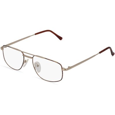 Zhangzhou Agilton Optical Co., Ltd. Fielmann MC 196 TR Herren-Brille inkl. Gläser Vollrand Quadratisch Metall-Gestell 53/17/135, Gold Zhangzhou Agilton Optical Co., Ltd. Fielmann MC 196 TR Herren-Brille inkl. Gläser Vollrand Quadratisch Metall-Gestell 53/17/135, Gold
