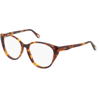 Kering Eyewear Spa Chloé CH0052O Unisex-Brille inkl. Gläser Vollrand Butterfly Kunststoff-Gestell 53/16/140, Havanna Kering Eyewear Spa Chloé CH0052O Unisex-Brille inkl. Gläser Vollrand Butterfly Kunststoff-Gestell 53/16/140, Havanna