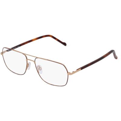 Design Eyewear Group Germany GmbH Fielmann 2207 CL Unisex-Brille inkl. Gläser Vollrand Quadratisch Metall-Gestell 57/16/150, Gold Design Eyewear Group Germany GmbH Fielmann 2207 CL Unisex-Brille inkl. Gläser Vollrand Quadratisch Metall-Gestell 57/16/150, Gold
