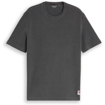 TOM TAILOR Herren T-Shirt mit Waffelstruktur, schwarz, Uni, Gr. XXL TOM TAILOR Herren T-Shirt mit Waffelstruktur, schwarz, Uni, Gr. XXL