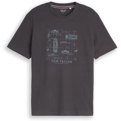 TOM TAILOR Herren T-Shirt mit Waffelstruktur, schwarz, Uni, Gr. XXL TOM TAILOR Herren T-Shirt mit Waffelstruktur, schwarz, Uni, Gr. XXL