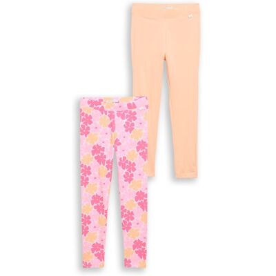 TOM TAILOR Mädchen Basic Leggings im 2-er Pack, orange, Uni, Gr. 104 TOM TAILOR Mädchen Basic Leggings im 2-er Pack, orange, Uni, Gr. 104