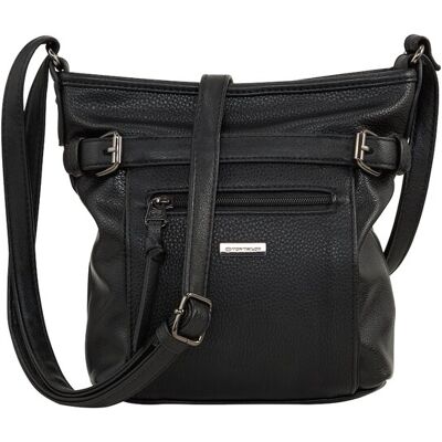 TOM TAILOR Damen TTJUNA Umhängetasche mit Gürtelelement, schwarz, Uni, Gr. ONESIZE TOM TAILOR Damen TTJUNA Umhängetasche mit Gürtelelement, schwarz, Uni, Gr. ONESIZE