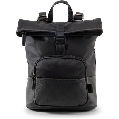 TOM TAILOR Damen TTVIENE M Rucksack mit Materialmix, schwarz, Uni, Gr. ONESIZE TOM TAILOR Damen TTVIENE M Rucksack mit Materialmix, schwarz, Uni, Gr. ONESIZE