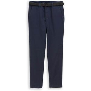 TOM TAILOR Herren TTTRAVIS SLIM Chino Hose mit Gürtel, blau, Meliert, Gr. 38/34 TOM TAILOR Herren TTTRAVIS SLIM Chino Hose mit Gürtel, blau, Meliert, Gr. 38/34