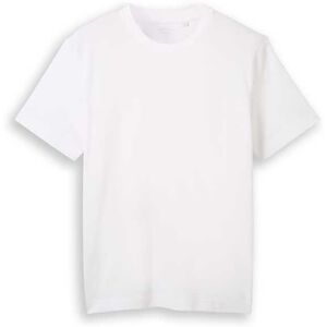TOM TAILOR Herren Piqué T-Shirt mit Stretch, weiß, Uni, Gr. S TOM TAILOR Herren Piqué T-Shirt mit Stretch, weiß, Uni, Gr. S