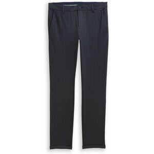 TOM TAILOR Herren TTTRAVIS SLIM Chino Hose aus Piqué Jersey, blau, Kariert, Gr. 30/32 TOM TAILOR Herren TTTRAVIS SLIM Chino Hose aus Piqué Jersey, blau, Kariert, Gr. 30/32