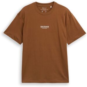 TOM TAILOR DENIM Herren Relaxed Fit T-Shirt aus Baumwolle, braun, Uni, Gr. M TOM TAILOR DENIM Herren Relaxed Fit T-Shirt aus Baumwolle, braun, Uni, Gr. M
