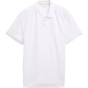 TOM TAILOR Herren Jersey Poloshirt aus Baumwolle, weiß, Uni, Gr. XXXL TOM TAILOR Herren Jersey Poloshirt aus Baumwolle, weiß, Uni, Gr. XXXL