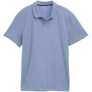 TOM TAILOR Herren Ripp Poloshirt mit Stretch-Anteil, blau, Uni, Gr. S TOM TAILOR Herren Ripp Poloshirt mit Stretch-Anteil, blau, Uni, Gr. S