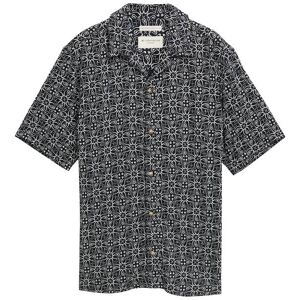 TOM TAILOR Herren Comfort Fit Kurzarmhemd im Hawaii-Look, blau, Gemustert, Gr. M TOM TAILOR Herren Comfort Fit Kurzarmhemd im Hawaii-Look, blau, Gemustert, Gr. M