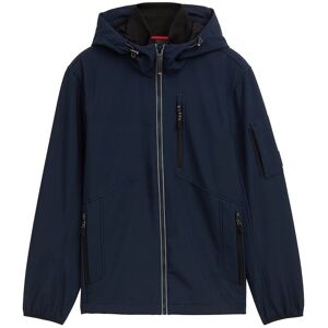 TOM TAILOR Herren Softshell Jacke mit Kapuze, blau, Uni, Gr. S TOM TAILOR Herren Softshell Jacke mit Kapuze, blau, Uni, Gr. S