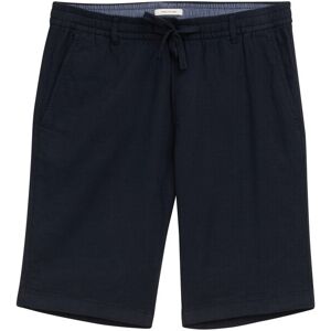 TOM TAILOR Herren Regular Fit Shorts mit Leinenanteil, blau, Uni, Gr. S TOM TAILOR Herren Regular Fit Shorts mit Leinenanteil, blau, Uni, Gr. S