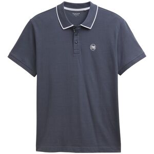 TOM TAILOR Herren Piqué Poloshirt mit Print, grau, Uni, Gr. M TOM TAILOR Herren Piqué Poloshirt mit Print, grau, Uni, Gr. M