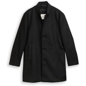 TOM TAILOR DENIM Herren Mantel in Woll-Optik, schwarz, Uni, Gr. XL TOM TAILOR DENIM Herren Mantel in Woll-Optik, schwarz, Uni, Gr. XL