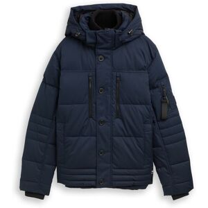 TOM TAILOR Herren Puffer-Jacke mit abnehmbarer Kapuze, blau, Uni, Gr. M TOM TAILOR Herren Puffer-Jacke mit abnehmbarer Kapuze, blau, Uni, Gr. M