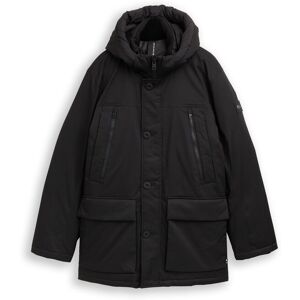 TOM TAILOR Herren Arctic Parka mit abnehmbarer Kapuze, schwarz, Uni, Gr. L TOM TAILOR Herren Arctic Parka mit abnehmbarer Kapuze, schwarz, Uni, Gr. L